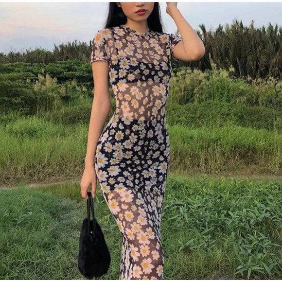 Lil Mz Daisy Mesh Dress - Picture 1 of 11